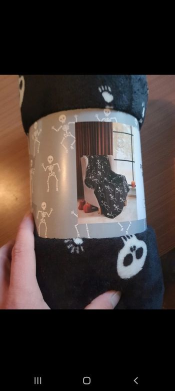 Plaid imprimé squelette