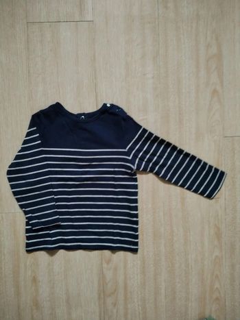 T-shirt manches longues rayé 2 ans