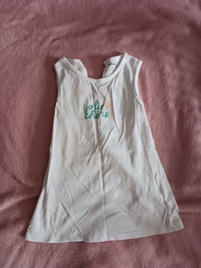 Débardeur blanc kiabi 36 mois