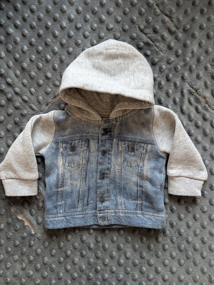 Veste imitation jean 1 mois (50 cm) - H&M - Capuche grise