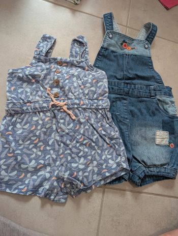 2 salopettes courtes