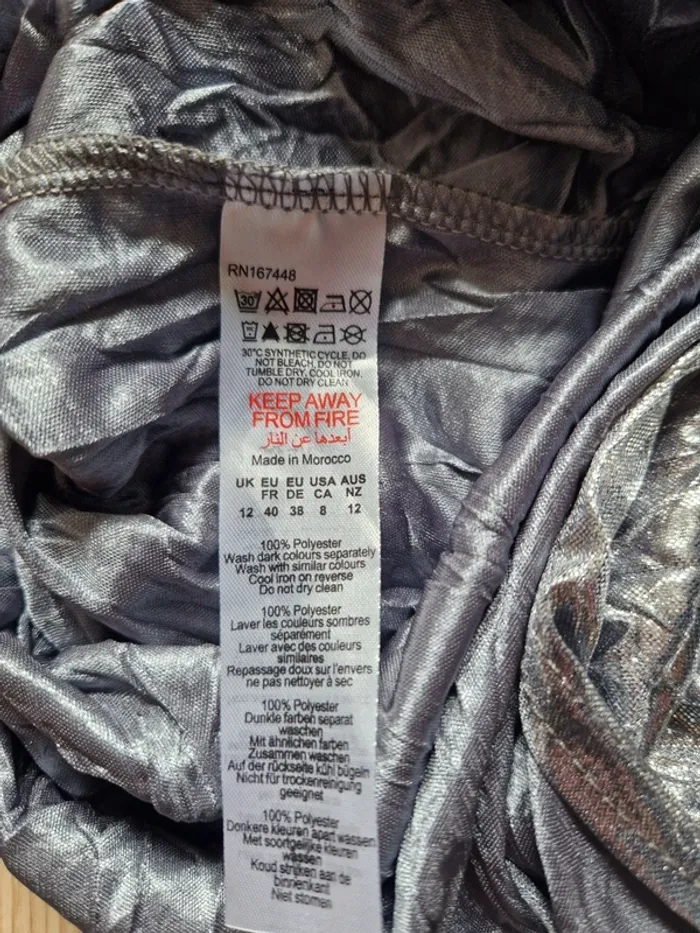 Jupe longue argentée Boohoo taille 40 neuve - photo numéro 5