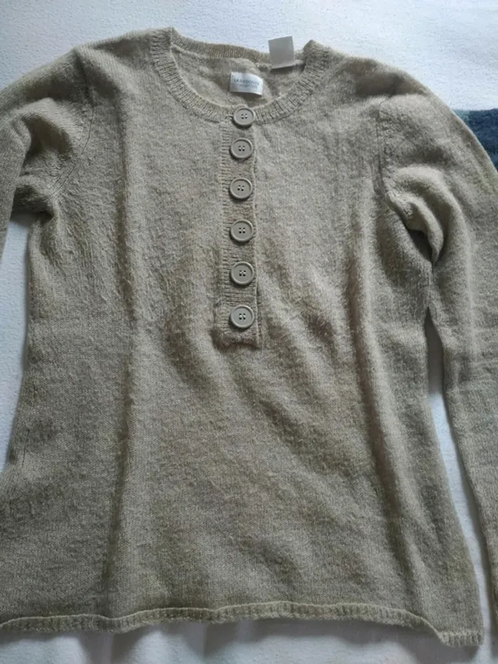 Petit pull Femme Beige uni - photo numéro 4