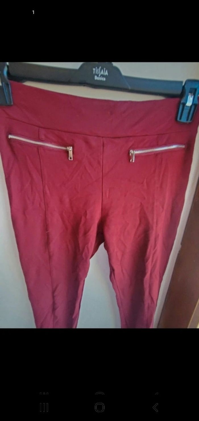 🌸 Leggings Bordeaux Taille M 🌸 - photo numéro 2