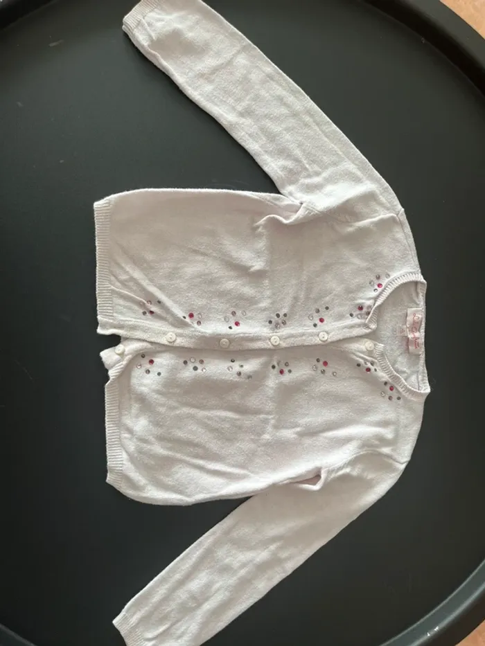 Gilet rose Lili gaufrette 2 ans - photo numéro 2