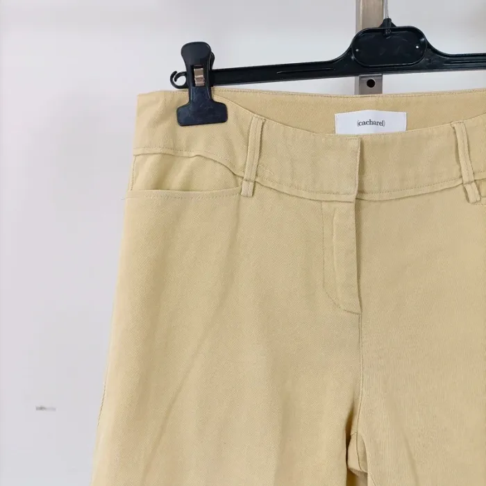 Pantalon jaune/beige cacharel - Élégant et sobre - Taille 38 estimée longueur 90cm x 40cm A598 - photo numéro 2