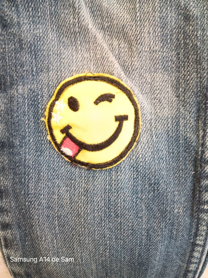 Jean garçon sergent major smiley 6ans - photo numéro 3