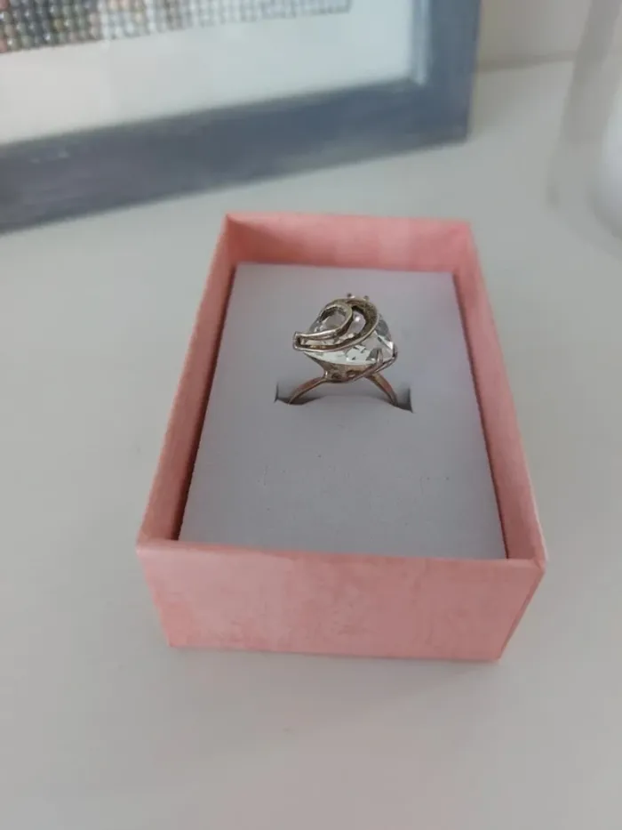 Bague originale en argent et cristal - photo numéro 2