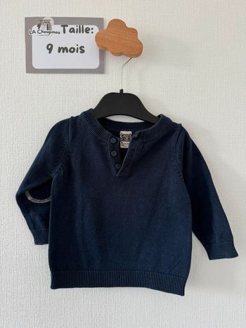 Pull marine - taille 9 mois 🌼