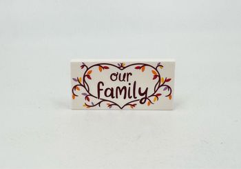 Lego Accessoires Ideas : plaque 2x4 tenons Our Family - NEUF