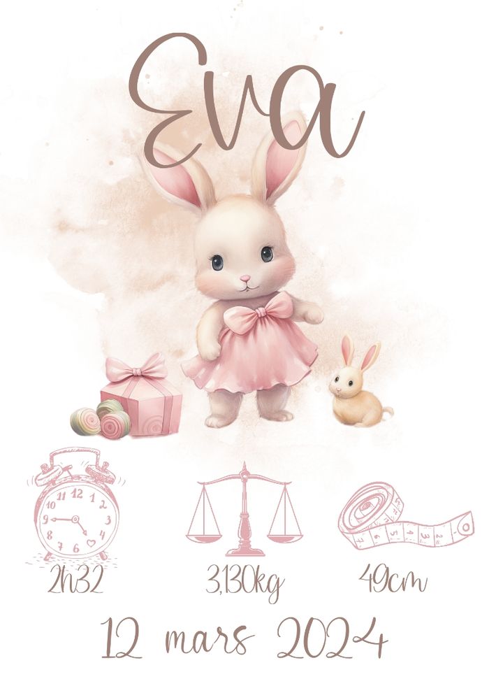 affiche naissance personnalisé - photo numéro 2