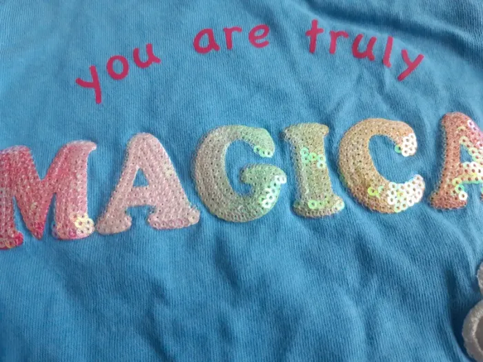 Tshirt manches longues pailleté sequins multicolore nuage - photo numéro 3