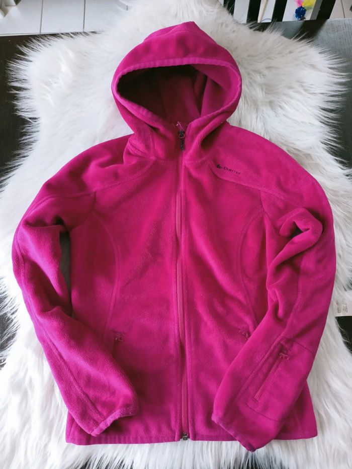 Polaire rose avec capuche Quechua XS N*511 - photo numéro 2
