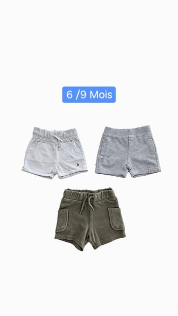 Lot de 3 shorts été 6/9 mois