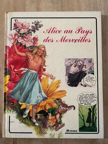 1978 Livre ancien grand album Hemma collection contes Alice au pays des Merveilles Art Studium