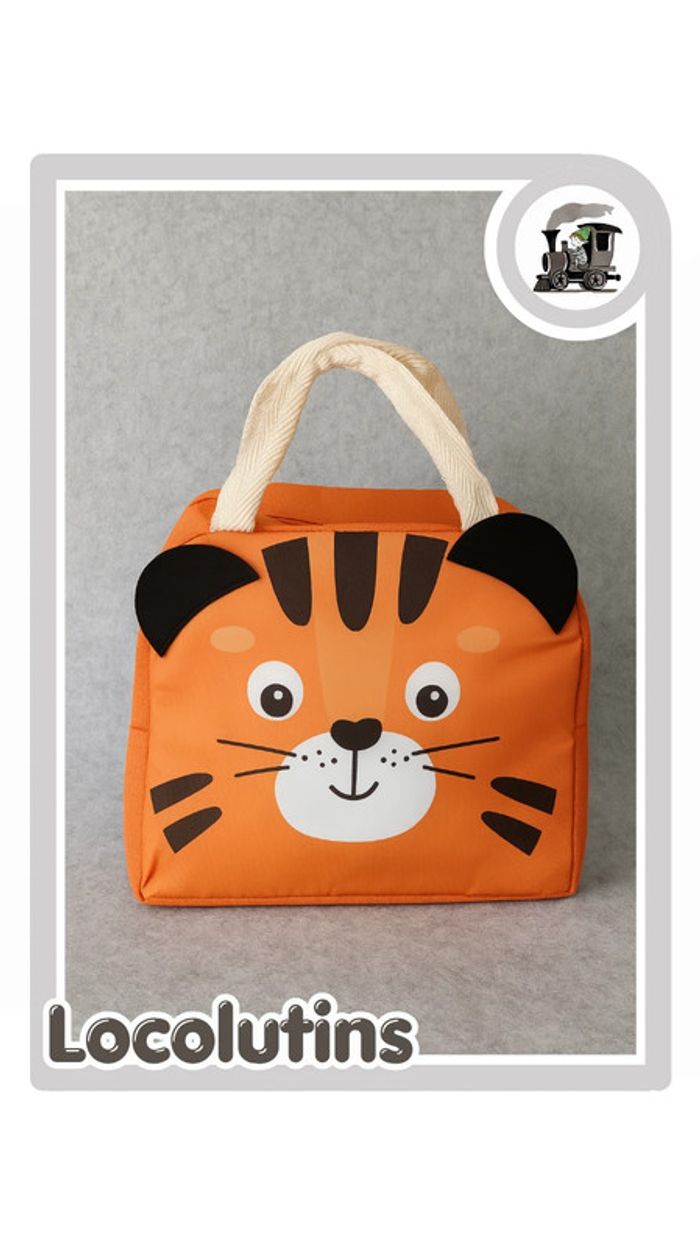🚂 Sac à goûter isotherme – tigre orange trop mignon