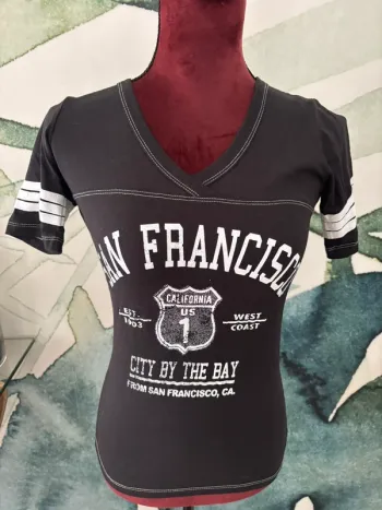 T shirt San Francisco California noir et blanc