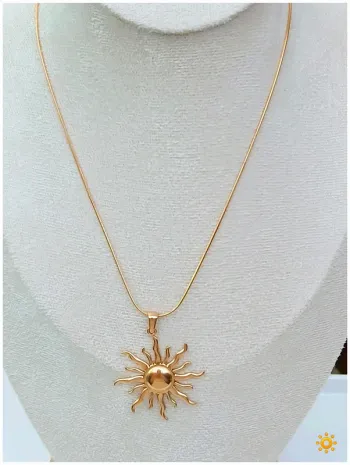 Collier pendentif soleil doré – Style Zag Bijoux solaire tendance
