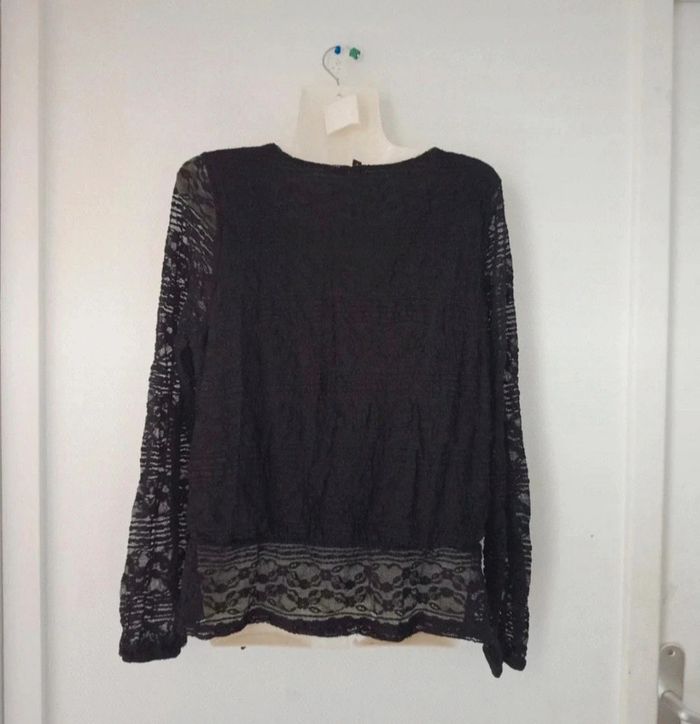 Blouse manches longues en dentelle femme c - photo numéro 3