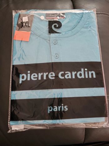 T shirt boutons pierre cardin bleu xxl neuf