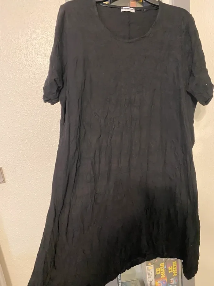 robe manche courte noir asymétrique Jessica taille 50 - photo numéro 2