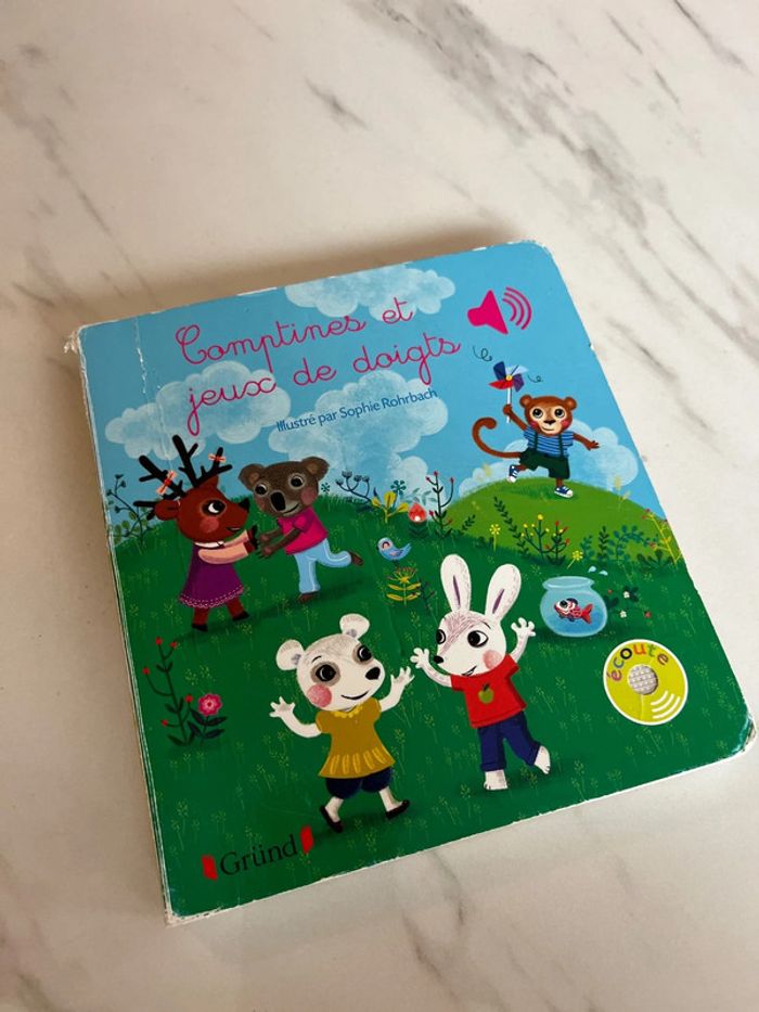 Livre musical Comptines et jeux de doigts