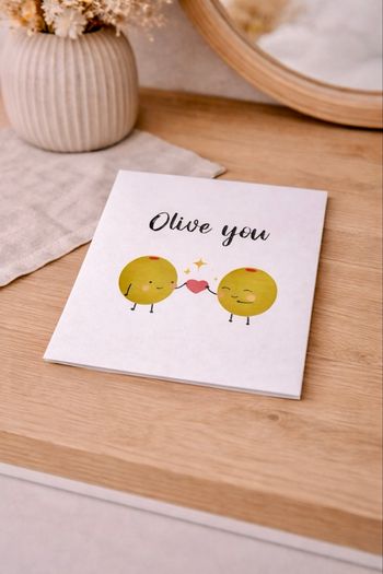 Carte + enveloppe cartonnée rouge - joli set papeterie