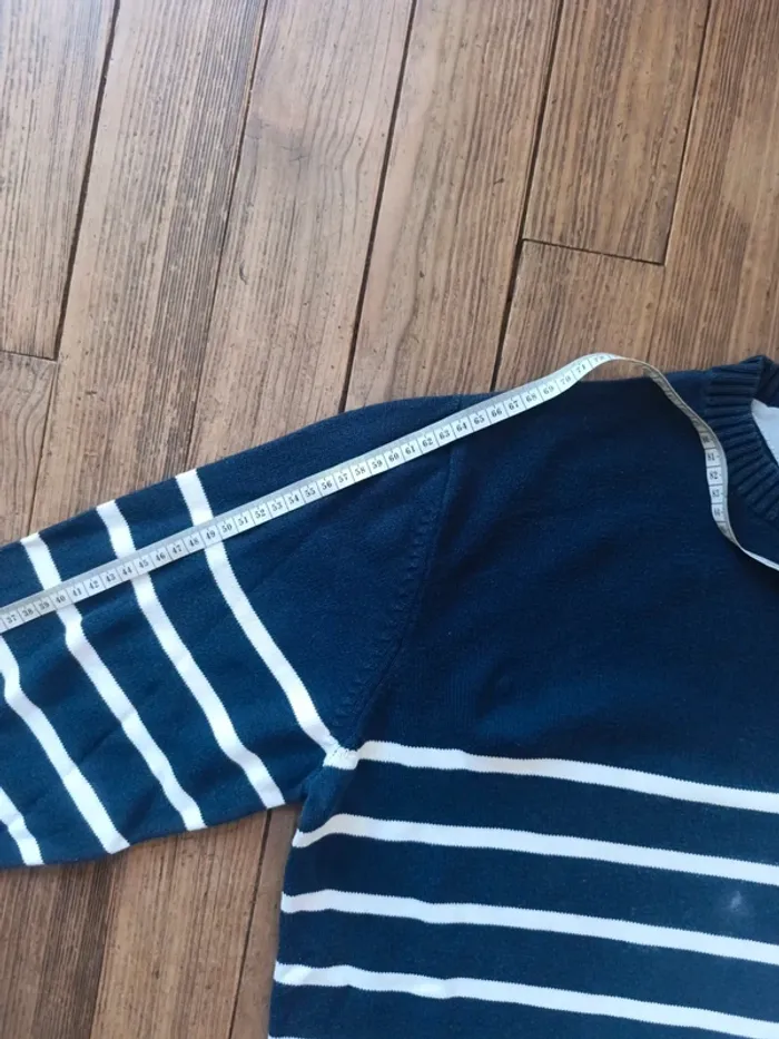 Pull a rayures tommy Hilfiger bleu Taille M - photo numéro 11