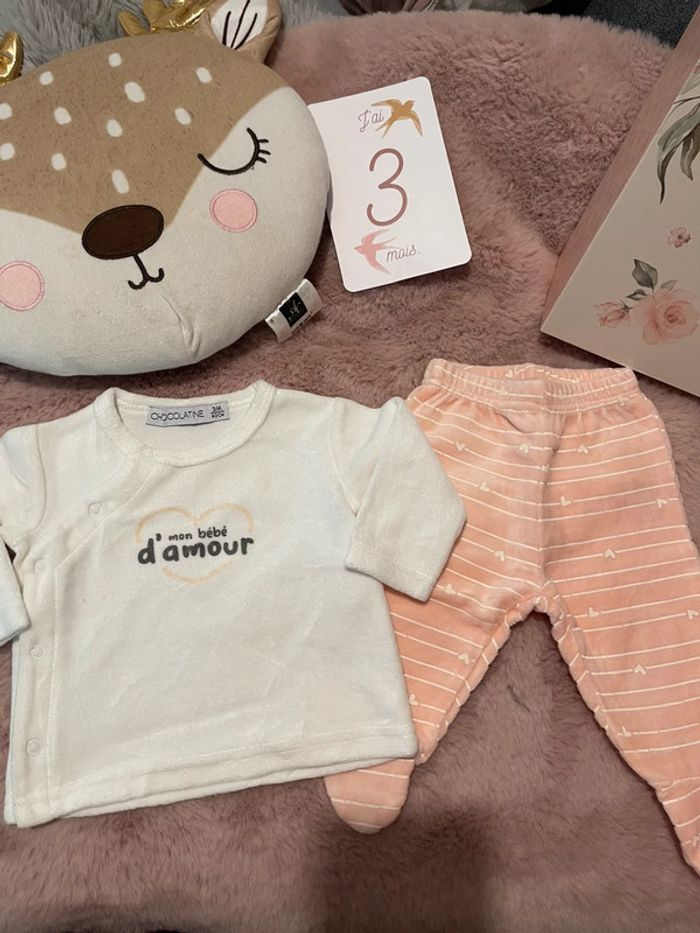Lot de 4 pyjama velours 3m - photo numéro 2