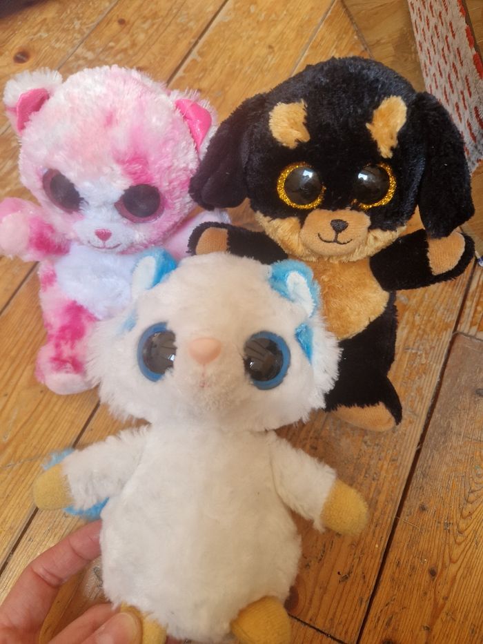 Lot de 3 peluches " gros yeux " - photo numéro 2