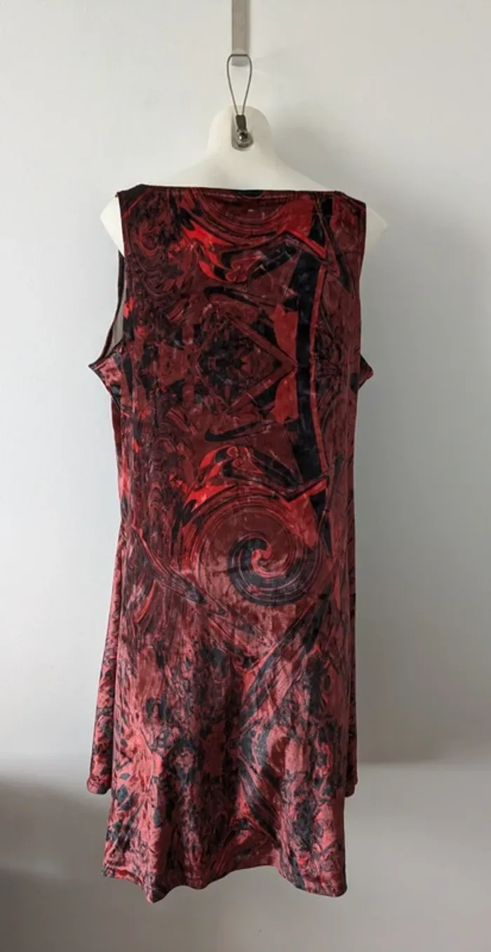 Robe patineuse de créateur en velours - D'ArtCJs by Christine - taille 46/48 - photo numéro 3