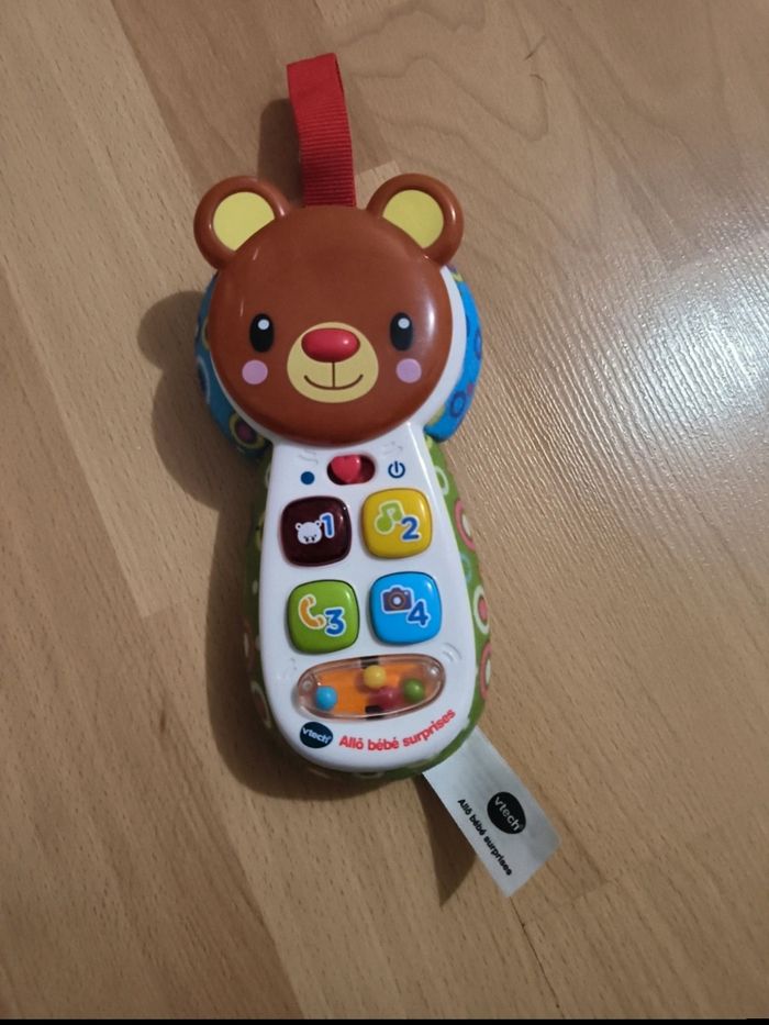 Téléphone miroir ourson sonore