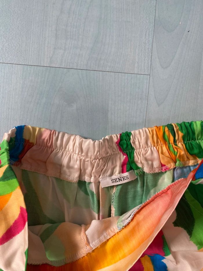 Pantalon fluide soyeux multicolore senes taille unique - photo numéro 3