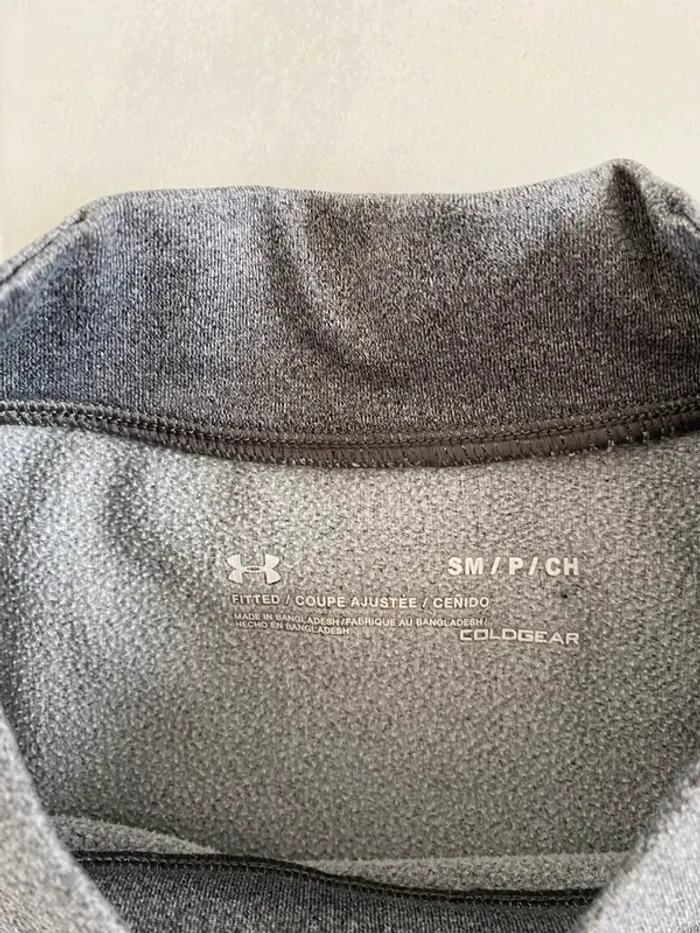 Veste de training Under Armour homme gris chiné coupe ajustée, intérieur duveteux chaud Taille S/M - photo numéro 3