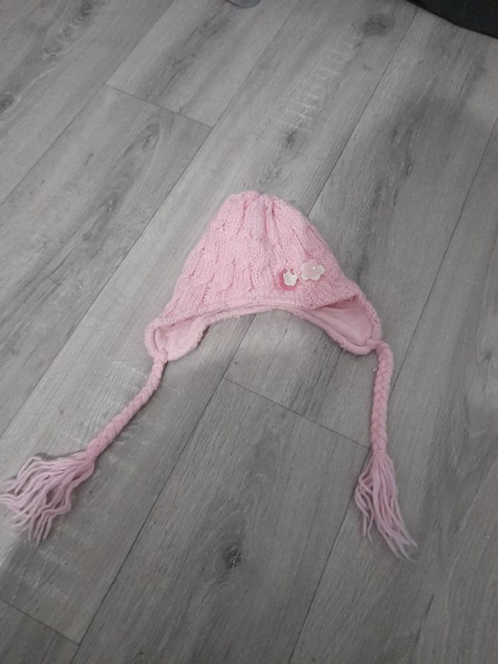 Bonnet fille rose 3/6mois
