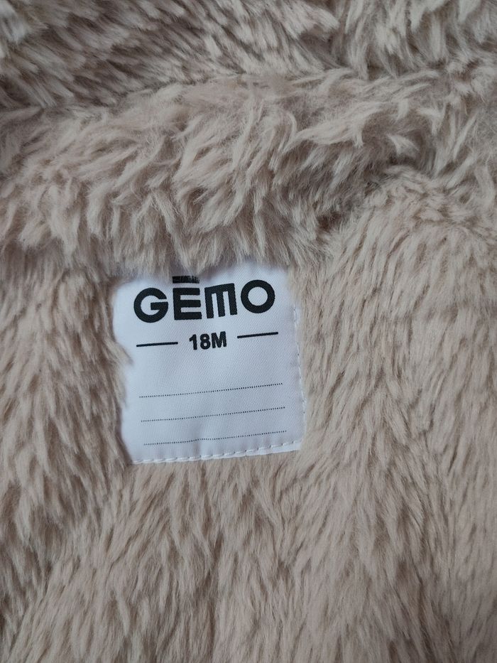 Manteau chaud avec fourrure à l'intérieur - Rose pâle - 18 mois -  Proche du neuf - Gémo - photo numéro 6