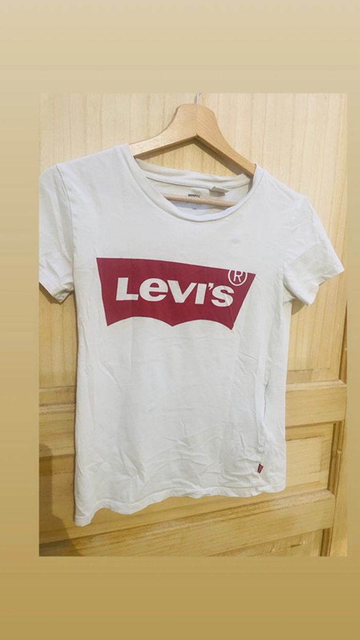 T-shirt Levi’s blanc logo rouge – Taille XXS