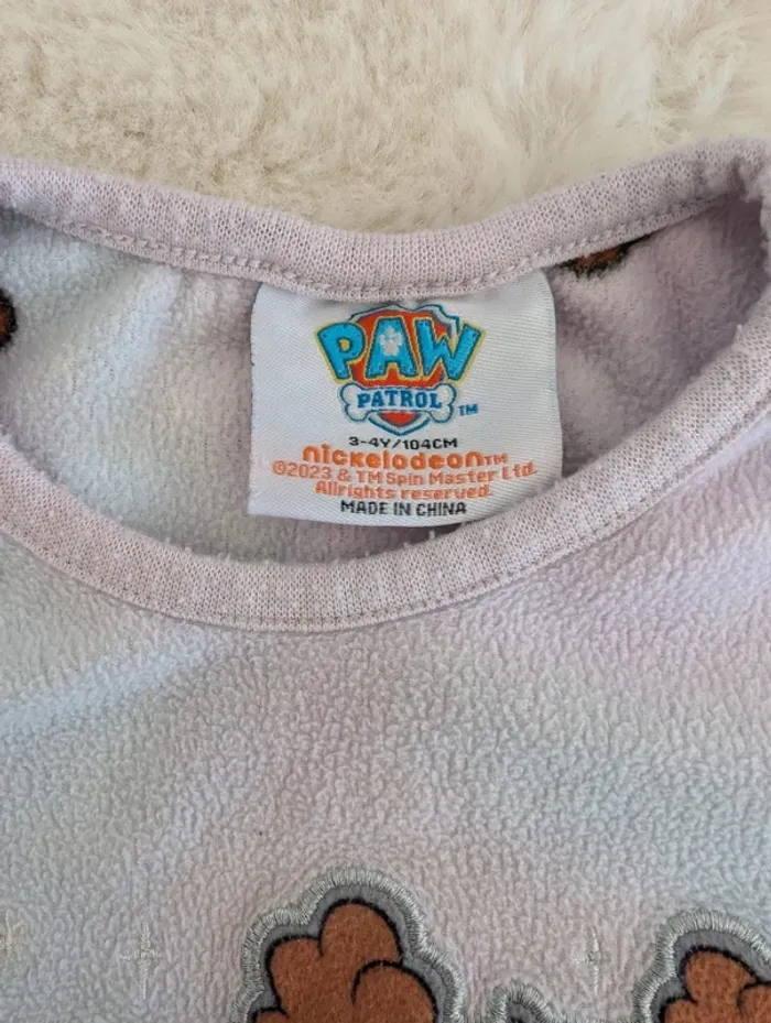 Pyjama polaire Pat patrouille fille 3-4 ans - photo numéro 4