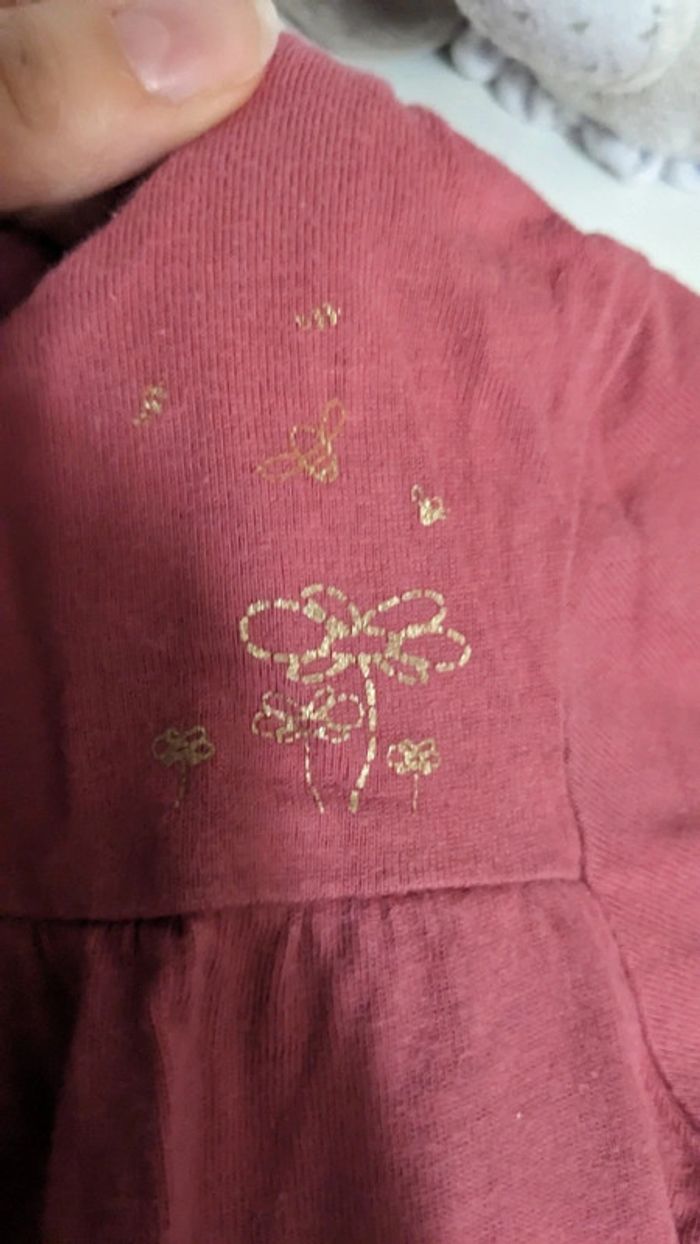 Pyjama/Grenouillère bordeaux Vertbaudet 12 Mois - photo numéro 3