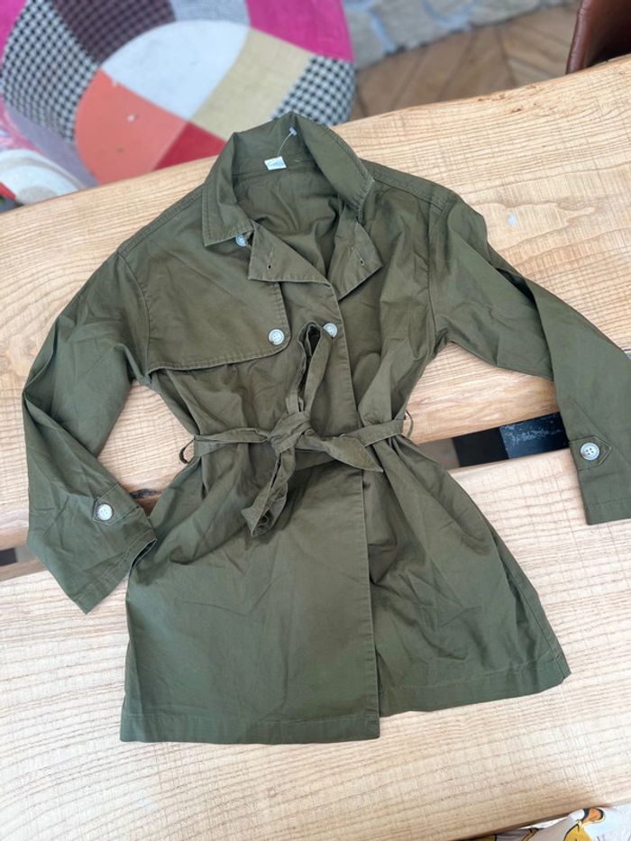 Veste trench kaki taille 10 ans Shein fille caban