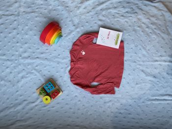 teeshirt manches longues rose coeurs poitrine 36 mois