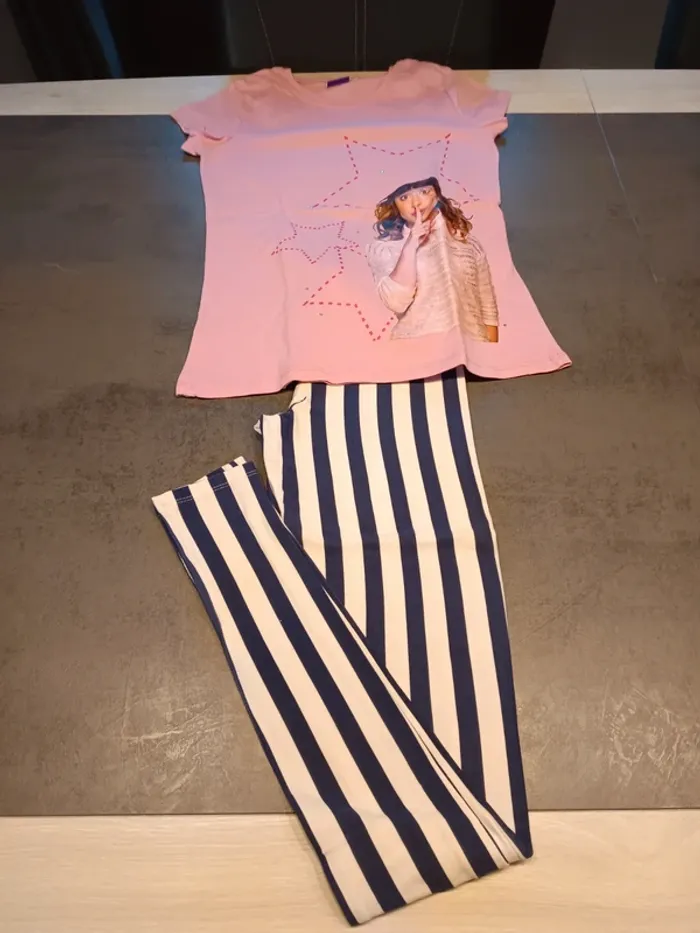 Vends pyjamas fin 2 pièces Disney Violetta taille 14 ans . - photo numéro 2