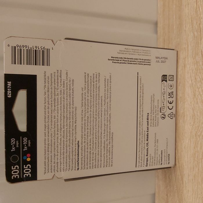 Pack de 2 cartouches d'encre hp 305 - noire, tricolore - Juillet 2027 - photo numéro 2
