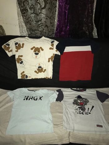Lot de 4 t-shirt garçon – taille 8 ans -diverses marque 8