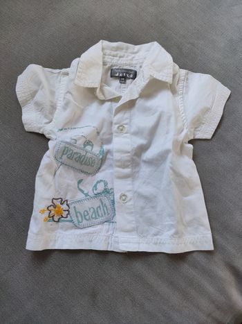 Chemise manches courtes blanches 3 mois tout compte fait