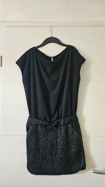 Robe effet  2 en 1, noir et relief bas, taille 36, Cop Copine