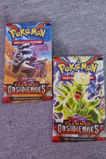 3 boosters pokemon flammes obsidiennes