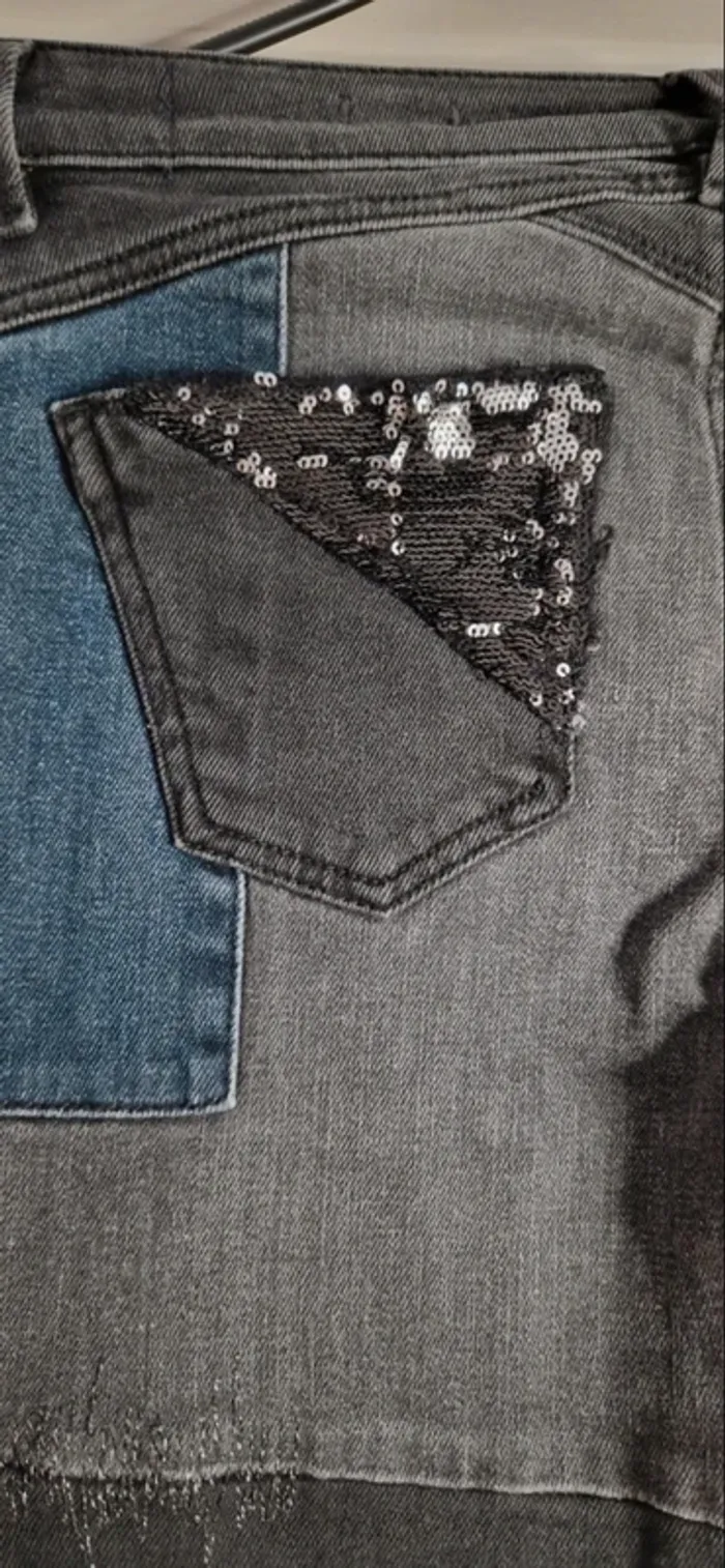 Magnifique jeans Pinko bi color sequins neuf avec étiquette - photo numéro 10