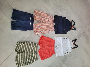 Lot 10 shorts 4 salopettes short 18 mois garcon
