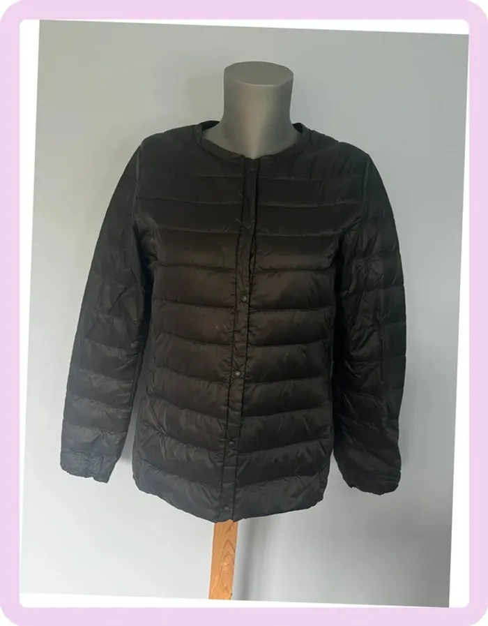 Veste noire Uniqlo taille L - Mi saison - Boutons pressions